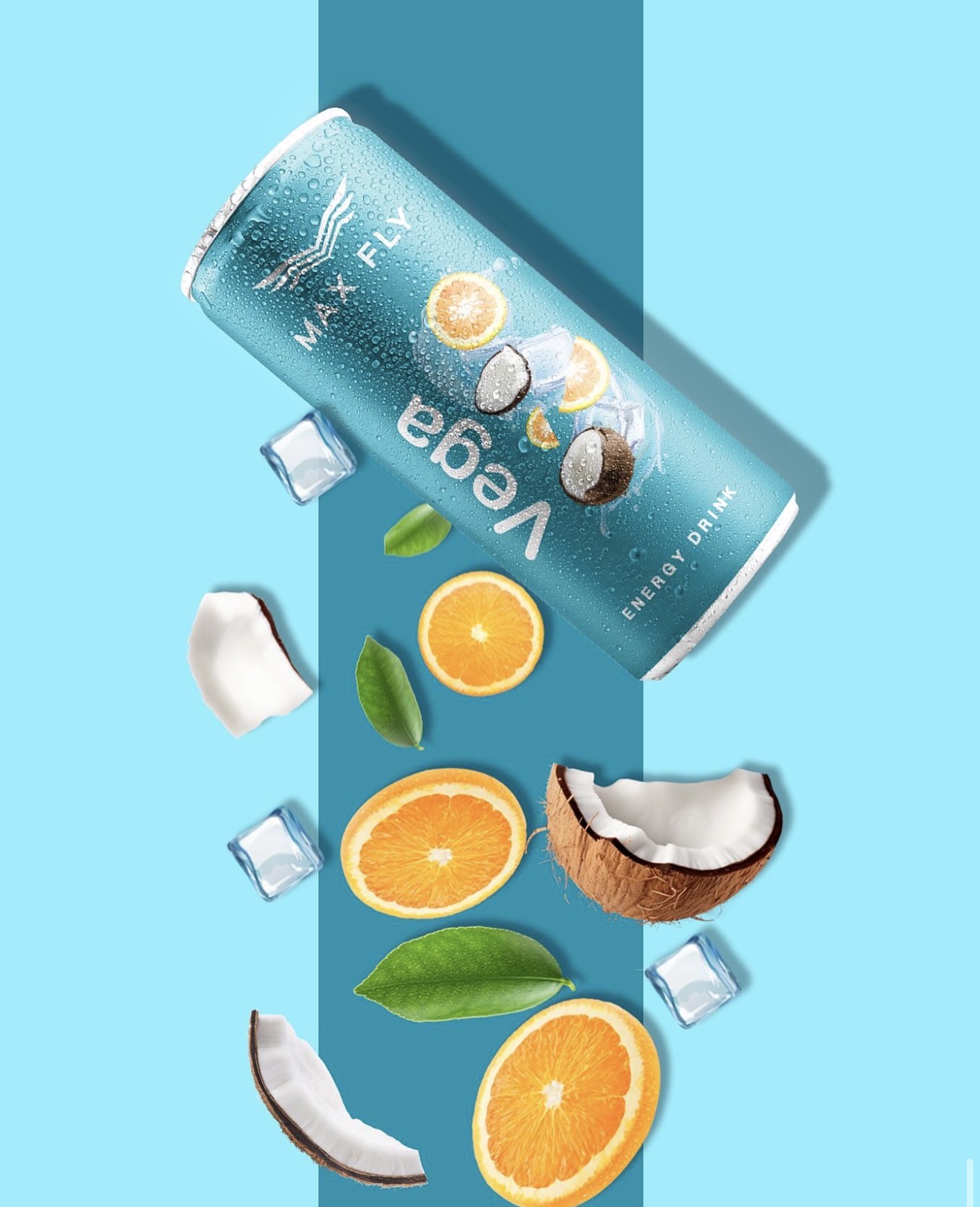 Max Fly Vega energy drink can