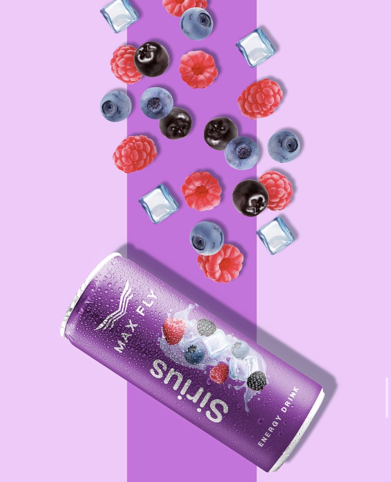 Max Fly Sirius energy drink can